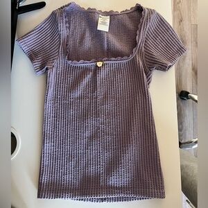 Women’s Purple Lace Tee with Flower
